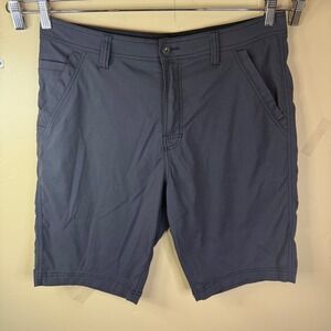 Prana Mens Breathe Multiple Pockets 36W Gray Shorts Walking Hiking Outdoors
